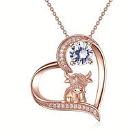 Collier pendentif en bijoux écossais Highland Cow