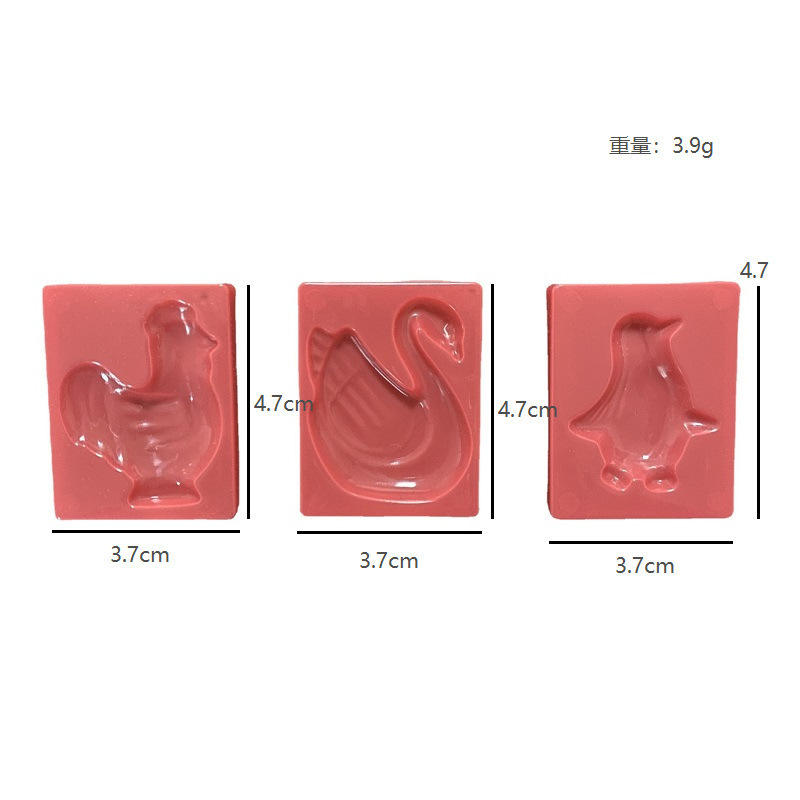 Ensemble de trois pièces de poulet, canard et oie