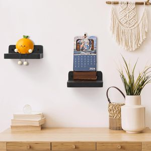 <b>Small</b> Modern Floating <b>Shelf</b> 4x4 Inch Lightweight Easy Install Wood Wall Mount Classic Mini Storage <b>Shelves</b> Bedroom - Product Image 2