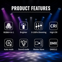 54 projecteurs PAR RGBW de performance 180W 25 °   Beam 8/30 °   Option DMX512 pour spectacles itinérants, mariages et fêtes