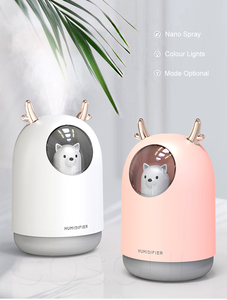 Thiết Bị Gia Dụng USB Tạo Độ Ẩm 300Ml Dễ Thương Pet Siêu Âm Mát Mist Aroma Air Oil <span class=keywords><strong>Diffuser</strong></span> Màu Sắc Lãng Mạn Đèn LED Humidificador - Product Image 3