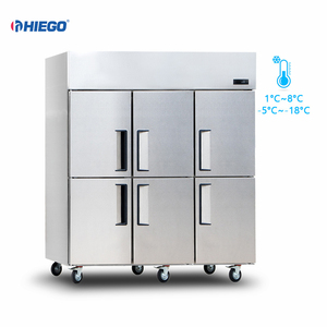 Venta al por mayor comercial <span class=keywords><strong>4</strong></span> <span class=keywords><strong>puertas</strong></span> armarios refrigerados de servicio pesado refrigerador vertical nevera y congelador - Product Image 3