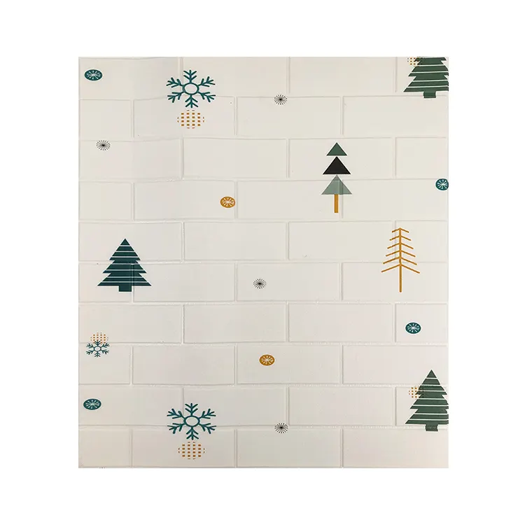 Wallpaper Wall Removable Kids Room Waterproof Foam Papel Cute Design Wallpaperswall Coating Wallpaper 3D Wall Sticker