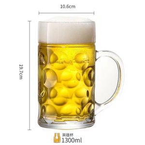 Taza <span class=keywords><strong>de</strong></span> cerveza <span class=keywords><strong>de</strong></span> cristal con mango, 500ml, 1300ml - Product Image 5