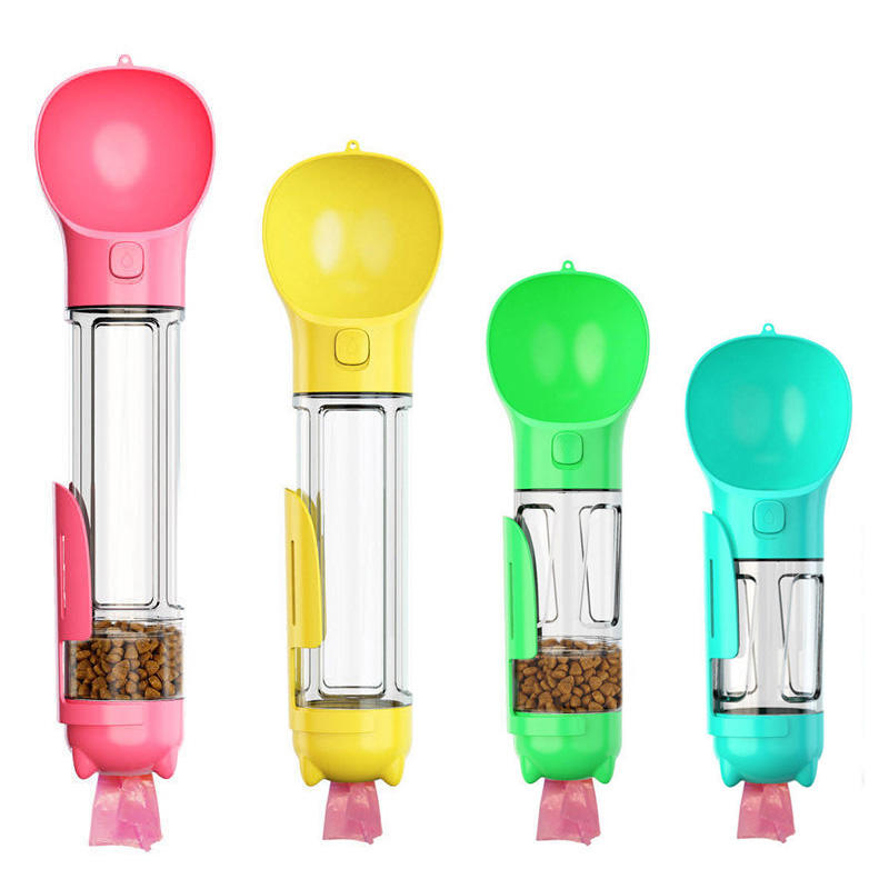 Изготовление под заказ; Горячая распродажа; 4 в 1 ходячих домашних животных путешествия подачи воды чаша Многофункциональный портативный собака бутылка для воды