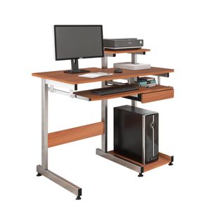 DB Techni Mobili Modern Home Office Computadora Estación DE TRABAJO Escritorio Woodgrain con madera maciza y metal Diseño <span class=keywords><strong>simple</strong></span> - Product Image 2