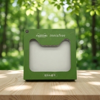 Boîte d'emballage rigide avec logo personnalisé de luxe, éclairée par LED, avec fenêtre transparente en forme pour la présentation de produits cosmétiques