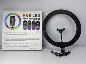 LED RGB anello luce 38cm 16 pollici RGB fotografia colorata LED per riprese dal vivo Video Studio di trucco - Product Image 3