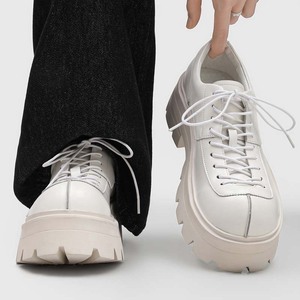 Chaussures Derby à lacets pour hommes 2026, à semelle épaisse, rehaussantes, noires, tendance, décontractées, style niche, grandes tailles - Product Image 6