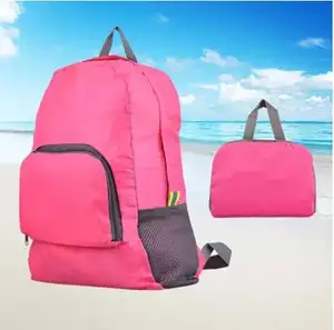 Customize Outdoor Stylish Shopping Bag Cheap Lightweight 600D Polyester Backpack Mini Waterproof Durable Foldable Gym Sports Bag