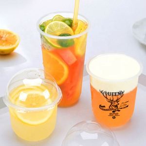 Disposable PP Plastic Soft Customizable Design Heat Transfer Printed Bubble Milk Tea Coffee Fruit Juice <b>Cups</b> <b>Cold</b> Hot Drinks - Product Image 6