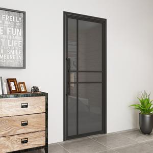 باب داخلي على الطراز الفرنسي ، لون أسود شفاف من الداخل - Product Image 1