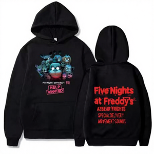 Felpe con Cappuccio Five Nights Slim Fit Autunnali con Stampa Animale Streetwear FNAF - Product Image 1