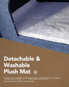 Abri pour animaux de compagnie en laine DIY personnalisable, abri acoustique modulaire en feutre, maison pour chat écologique, insonorisée, pliable, portable, cachette intérieure - Product Image 3