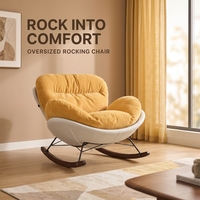 Fauteuil à bascule moderne surdimensionné en tissu - Chaise longue confortable d'origine chinoise, modèle BS1949, pour salon, maison, hôtel