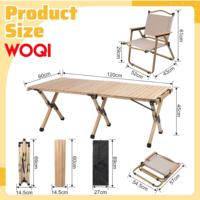 Ensemble table et chaise pliantes WOQI pour le camping, table et chaise portables pour le camping, piscine extérieure, barbecue