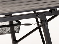 Table de pique-nique pliable en aluminium portable, légère, pour le camping, le travail en extérieur, finition résistante aux UV, design moderne