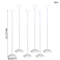 Support de ballons de Table de 42cm pour décoration de fête, support de Bouquet de ballons avec Base, accessoires de ballons de couleur blanche pour décoration de fête