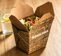 Biologisch Abbaubare Kompostierbare Karton-Box für Takeaway-Fastfood mit Griff, Glänzende/Matte Laminierung, Faltbare Verpackung für Sushi und Kartoffelchips