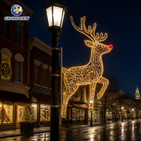 Luces Decorativas LED 2D Personalizadas para Postes de Calle con Motivos Navideños, IP65, Decoración para Postes de Lámparas, Iluminación Navideña para Ciudades, Exhibición Comercial en Exteriores