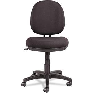 Alera IN4811 Interval <b>Swivel</b>/Tilt Task <b>Chair</b> 100% Acrylic <b>Black</b> Adjustable Height Lift Feature Made Plywood PU Leather Fabric - Product Image 2