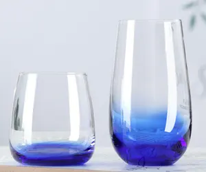 12oz 340 مللي مخصص شعار اللون أسفل Stemless النبيذ قدح للويسكي