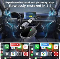 Adaptador Inalámbrico Universal CarPlay Fuallwin con Control por Voz y Siri para Apple IOS 11/12/13 USB/Bluetooth/WiFi