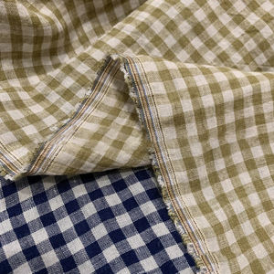 Respirant 100% pierre biologique naturelle lavée épaisse en stock <span class=keywords><strong>tissu</strong></span> de <span class=keywords><strong>lin</strong></span> à coudre en <span class=keywords><strong>lin</strong></span> rayé multicolore pour costumes d'hommes <span class=keywords><strong>au</strong></span> mètre - Product Image 3