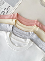 T-shirts basiques décontractés à manches courtes et col rond pour femmes et jeunes filles – Collection été