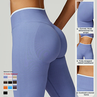 Pantalons de yoga sans couture personnalisés, taille haute, coupe ajustée, séchage rapide, leggings de sport serrés, course à pied, gym, fitness, yoga