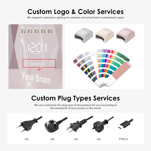 Lampada UV LED Professionale Ricaricabile Personalizzabile OEM 120W per Unghie con 45 LED, 4 Impostazioni Timer e Display LCD per Casa e Salone - Product Image 5