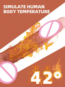 Heißer Silikon-Soft-Dildo Vibrator Teleskopischer Großer Realistischer <span class=keywords><strong>Penis</strong></span> Anal-Butt-Plug Vagina-Stimulator Erotikspielzeug für Frauen - Product Image 2