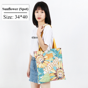 Personnalisable pas cher mode coton toile Shopping sac à main personnalisé imprimé logo sublimation sac fourre-tout - Product Image 4