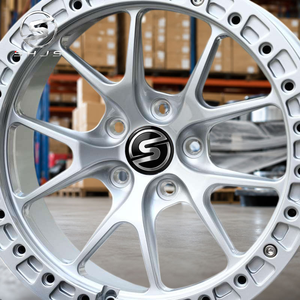 Rueda de Aleación con Diseño de Rayos Divididos en Plata Brillante y Cara Cóncava, Rin de Alto Rendimiento para Autos Europeos, Japoneses y Estadounidenses - Product Image 2