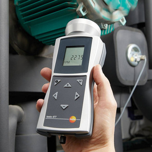 เครื่องวัดความเร็วรอบแบบอิเล็กทรอนิกส์ LED รุ่น Testo 477 ของเยอรมัน 220V ความแม่นยำสูง แบบพกพา สำหรับเครื่องวัดความเร็วแบบแฟลช แบตเตอรี่ อุปกรณ์อิเล็กทรอนิกส์ - Product Image 3
