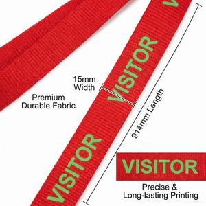 Bestom Fluorescent Glow-in-the-Dark ID Card Holder Lanyard Breakaway <b>Snap</b> <b>Hook</b> Eco-Friendly Durable Polyester for Night Races - Product Image 3