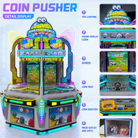 Machine à poussoir de pièces d'arcade, fourniture directe usine pour centres de divertissement familial (FEC), avec boîtier métallique durable, machine de jeu et distributeur de pièces.