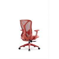 Chaise de bureau ergonomique JOHOOFURNITURE avec cadre rouge, vente en gros, Sedia Da Ufficio pour bureau à domicile, coussin épais confortable