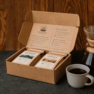 Boîte d'expédition <span class=keywords><strong>pour</strong></span> abonnement café <span class=keywords><strong>moulu</strong></span>, boîte d'expédition en carton ondulé E Flute, boîte d'expédition auto-scellante, emballage personnalisé - Product Image 1