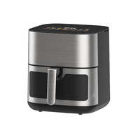 Friteuse à air électrique carrée 7L avec écran tactile, programmes prédéfinis et panier visuel