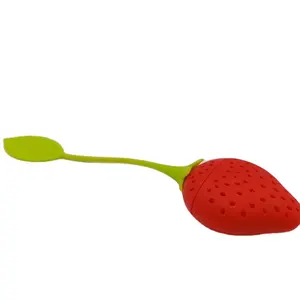 Beliebte Art Lebensmittel qualität Silikon bad Erdbeer-Tee-Aufguss Teebeutel undicht verlassen Teesieb Aufguss filter