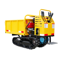 Mini-dumper chenillé diesel autonome 4x4 à benne ouverte, capacité de charge 100-200 kg, transporteur compact – Prix compétitif