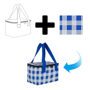 Hawaii Palaka Design <strong>Custom</strong> Design Logo Aluminum Foil Small <strong>Insulated</strong> Takeaway Bag Cooler <strong>Insulated</strong> Lunch <strong>Box</strong> with Two Handle - Product Image 2