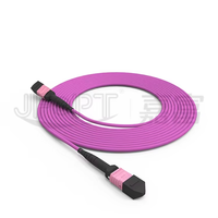 Kabel Trunk OM4 8-Core Kecepatan Tinggi dengan Jaket LSZH, Konektor Male/Female, 850nm untuk Pusat Data Jaringan 40G/100G/400G