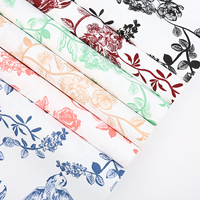 Papier d'emballage floral imperméable pour bouquets, motifs paysages romantiques et oiseaux, idéal pour cadeaux et fournitures de fleuristes - Vente en gros