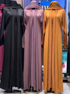 Nuova Collezione 2025: Abaya Aperta in Cotone per Donne, Decorata con Strass, Vestito Lungo Musulmano a Maniche Lunghe, Caftano per Ramadan, Feste e Uso Quotidiano - Product Image 4