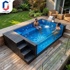 Piscina elevada de fibra de vidrio, rejilla para piscina de fibra de vidrio, estructura de piscina de fibra de vidrio, piscina con forma de sofá, piscina profunda - Product Image 3