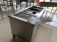 Chauffe-plats électrique commercial Table à vapeur en acier inoxydable à 4 pots, serveur de buffet pour cuisine et restaurant