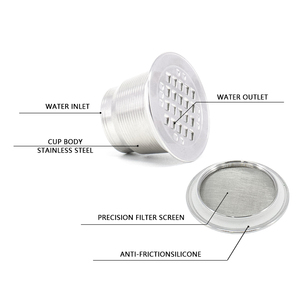 Capsules de café réutilisables en acier inoxydable compatibles <span class=keywords><strong>Nespresso</strong></span> – Filtres à café vides - Product Image 5