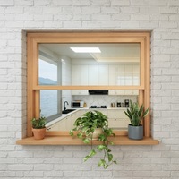 Fenêtre américaine à double battant en aluminium, résistante aux intempéries et à prix compétitif, pour la décoration extérieure de cottages et appartements modernes